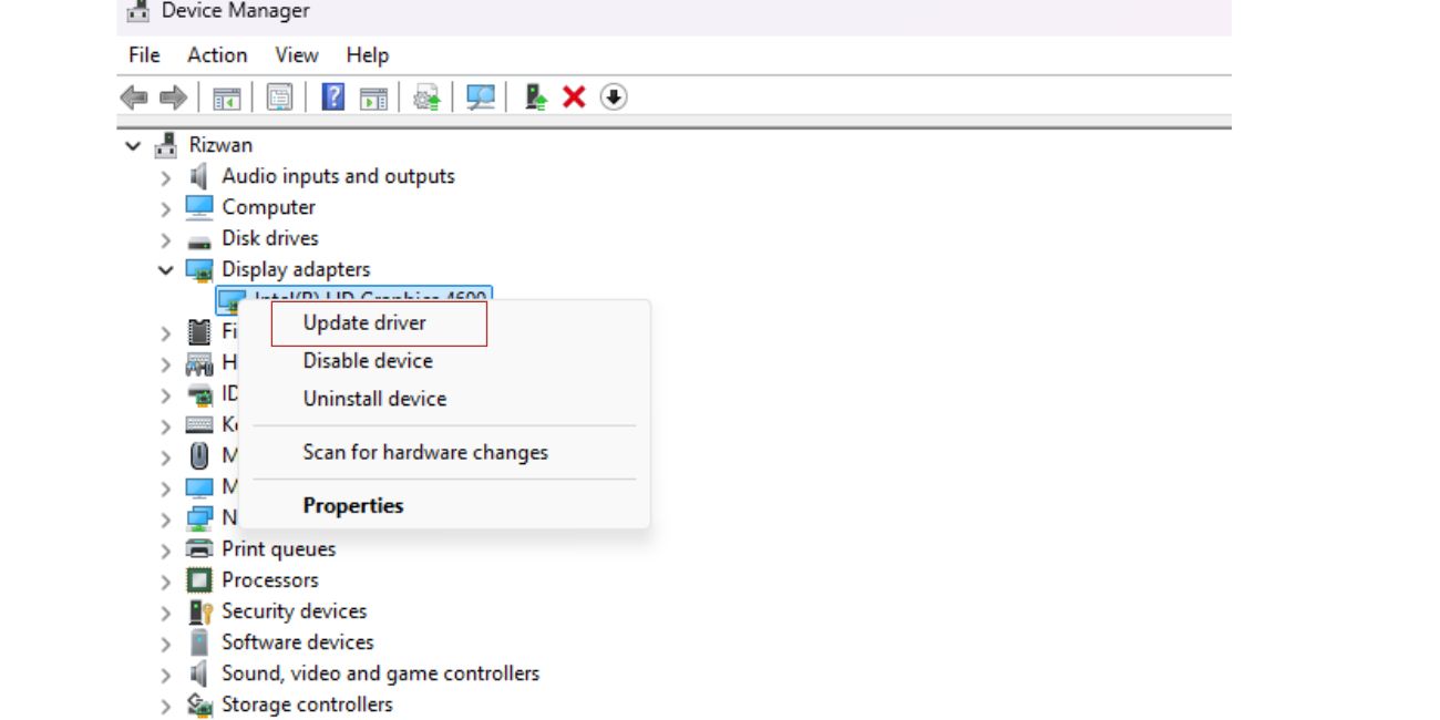 Update Your Graphics Drivers