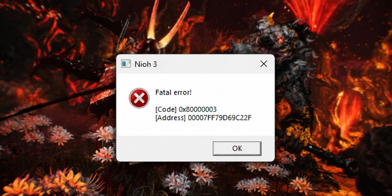 What is Nioh 3 Fatal Error 0x80000003?