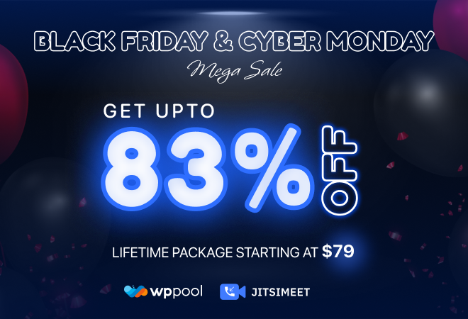 Webinar and Video Conference with Jitsi Meet Black Friday Deal Webinar and Video Conference with Jitsi Meet