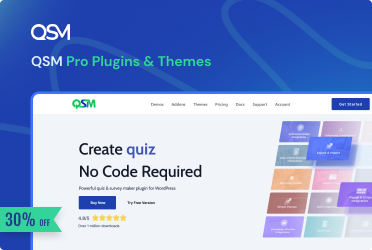Quiz and Survey Master - The #1 Quiz and Survey Plugin on WordPress Black Friday Deal Quiz and Survey Master - The #1 Quiz and Survey Plugin on WordPress