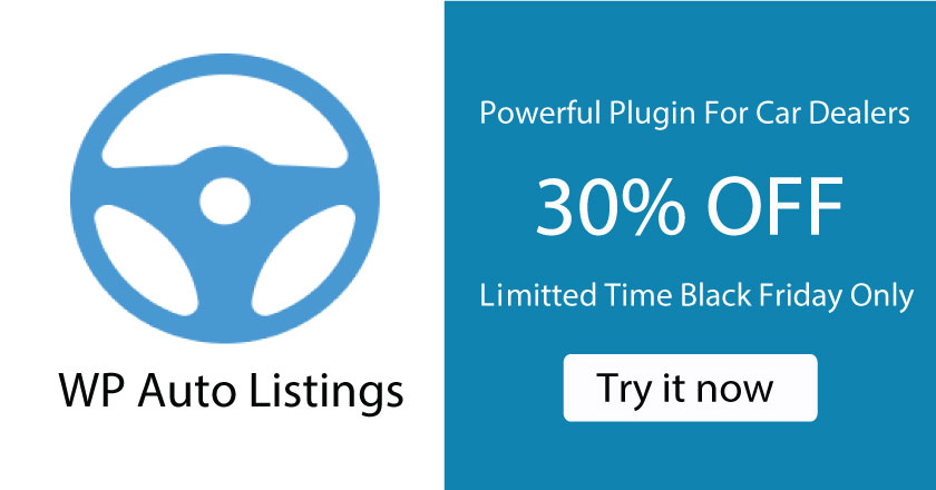 WP Auto Listings Black Friday Deal WP Auto Listings