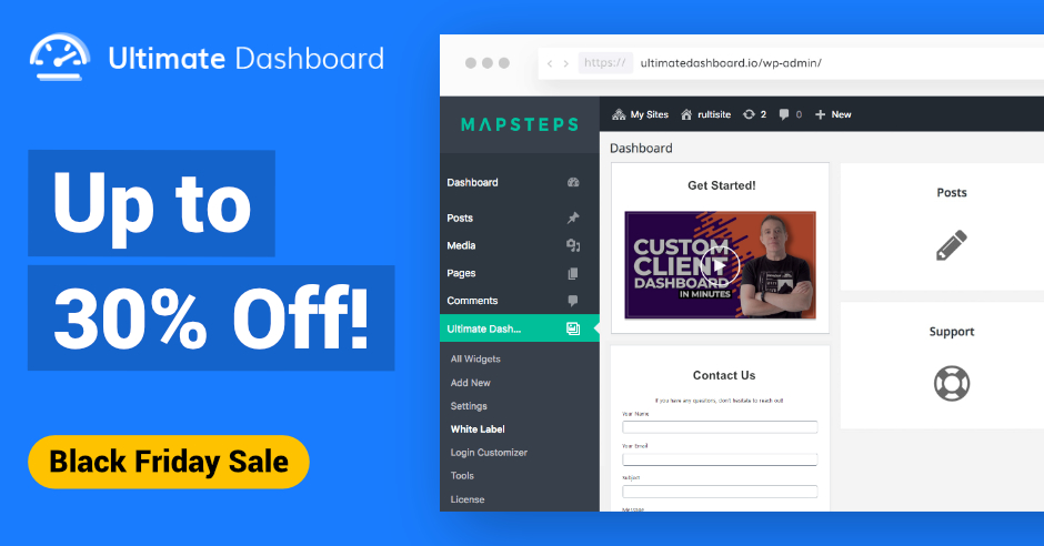 Ultimate Dashboard PRO Black Friday Deal Ultimate Dashboard PRO