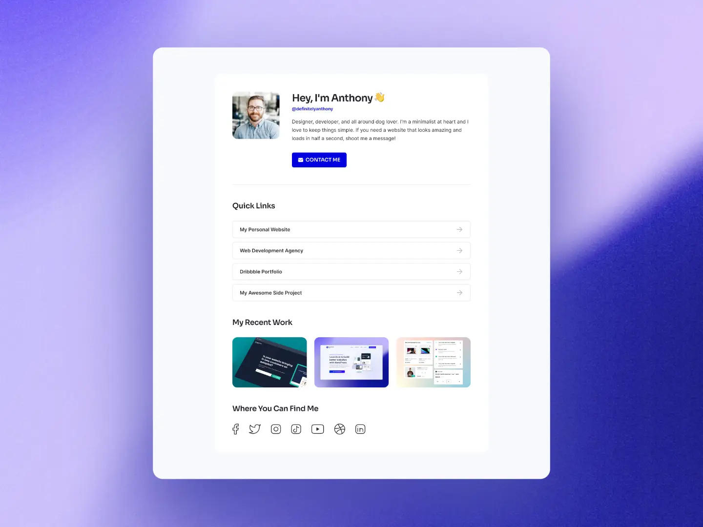 Link in Bio Template for WordPress Black Friday Deal Link in Bio Template for WordPress